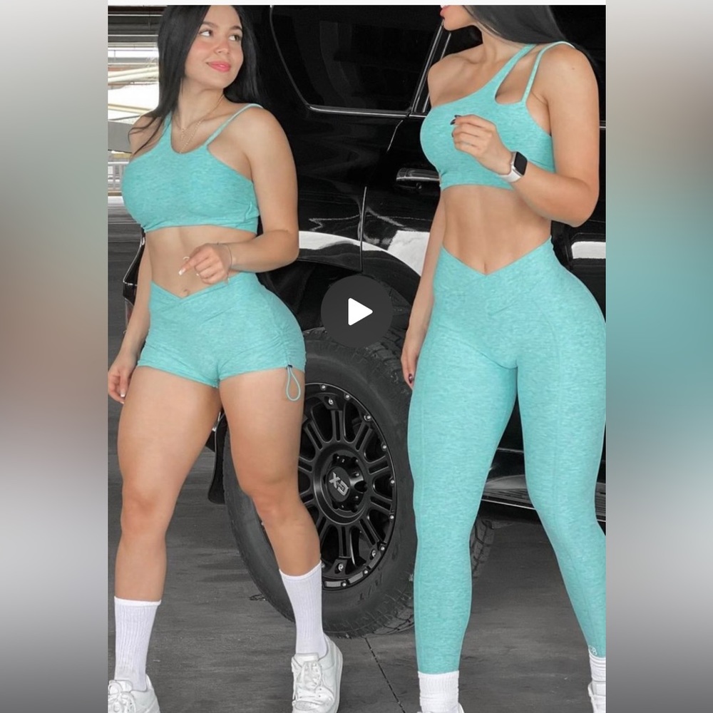 Bombshell Sportswear SET: CONTOUR TOGGLE SHORTS and HENLEY SPORTS BRA